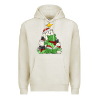 Oatmeal Heather Christmas cat tree Premium Hoodie - MaliasSmallBusiness