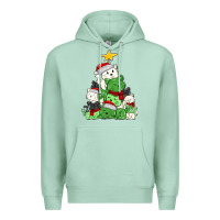 Seafoam Christmas cat tree Premium Hoodie - MaliasSmallBusiness