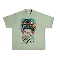 Oil Green nurse cna life messy bun Urban Heavy Tee - BarkalooDesign