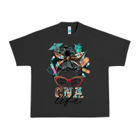 Pigment Black nurse cna life messy bun Urban Heavy Tee - BarkalooDesign