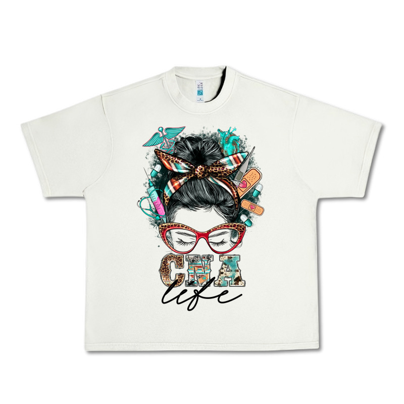 Nurse Cna Life Messy Bun Urban Heavy Tee by BarkalooDesign | Teevron