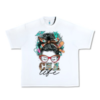 White nurse cna life messy bun Urban Heavy Tee - BarkalooDesign