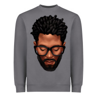 Storm bearded black man portrait Heavyweight Sweatshirt - texasbilliewilder