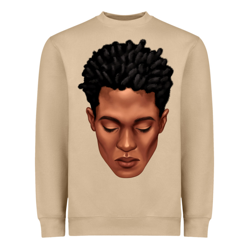 Black Man Portrait Heavyweight Sweatshirt by texasbilliewilder | Teevron