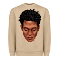 Mushroom black man portrait Heavyweight Sweatshirt - texasbilliewilder