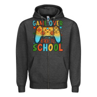 Charcoal Heather game over back to school Zipper Hoodie - JahusDesignShop
