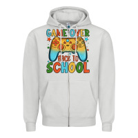 Dove Grey game over back to school Zipper Hoodie - JahusDesignShop