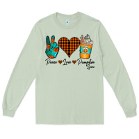 Matcha Peace Love Pumpkin Spice Long Sleeve Tee - CowhideDigitalArt