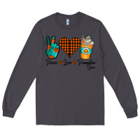 Smoke Peace Love Pumpkin Spice Long Sleeve Tee - CowhideDigitalArt