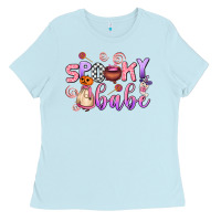 Baby Blue spooky babe Ladies Tee - AdoDesignShop