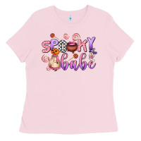 Bubblegum Pink spooky babe Ladies Tee - AdoDesignShop
