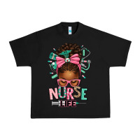 Black afro messy bun nurse life Urban Heavy Tee - texasbilliewilder