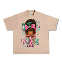 Burro afro messy bun nurse life Urban Heavy Tee - texasbilliewilder