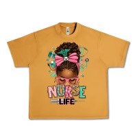 Peanut Butter afro messy bun nurse life Urban Heavy Tee - texasbilliewilder