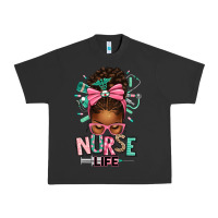 Pigment Black afro messy bun nurse life Urban Heavy Tee - texasbilliewilder