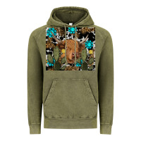 Vintage Olive western cow Vintage Hoodie - RanaPortraitStore
