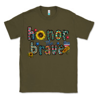 Army Green honor the brave Classic Tee - CowhideDigitalArt