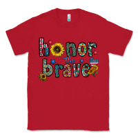 Red honor the brave Classic Tee - CowhideDigitalArt