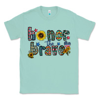 Seafoam honor the brave Classic Tee - CowhideDigitalArt
