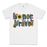 White honor the brave Classic Tee - CowhideDigitalArt