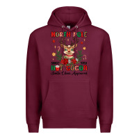 Burgundy north pole hot cocoa Premium Hoodie - MaliasSmallBusiness