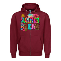 Burgundy summer break Zipper Hoodie - AdoDesignShop