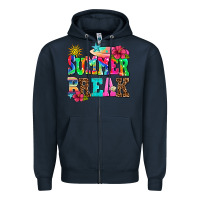 Navy summer break Zipper Hoodie - AdoDesignShop