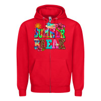 Red summer break Zipper Hoodie - AdoDesignShop