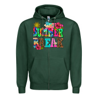 Sports Green summer break Zipper Hoodie - AdoDesignShop