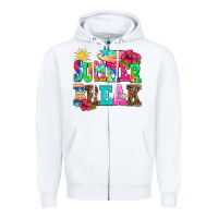 White summer break Zipper Hoodie - AdoDesignShop