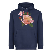 Navy State Of Grace Rose Heavyweight Hoodie - LillyAllenDesigns