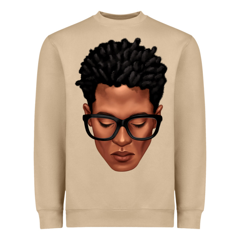 Black Man Portrait Heavyweight Sweatshirt by texasbilliewilder | Teevron
