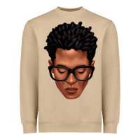 Mushroom black man portrait Heavyweight Sweatshirt - texasbilliewilder