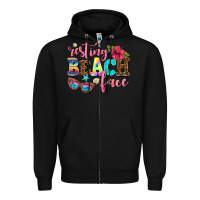 Black resting beach face Zipper Hoodie - AdoDesignShop