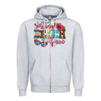 Heather Grey resting beach face Zipper Hoodie - AdoDesignShop