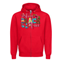 Red resting beach face Zipper Hoodie - AdoDesignShop