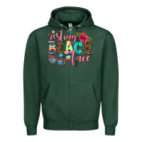 Sports Green resting beach face Zipper Hoodie - AdoDesignShop