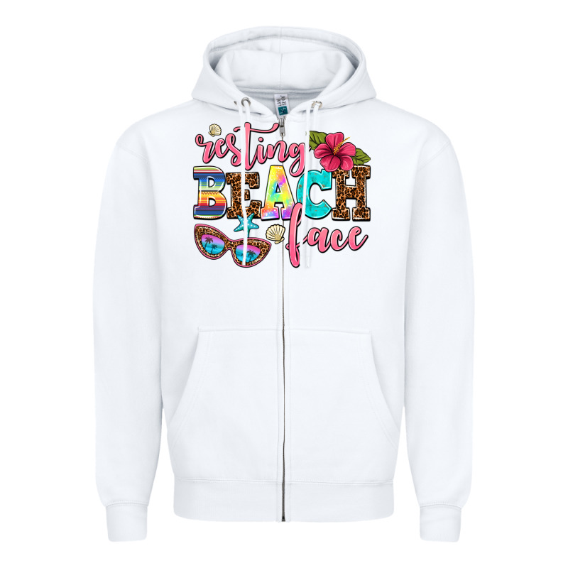 Resting Beach Face Zipper Hoodie by AdoDesignShop | Teevron