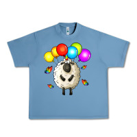 Pebble Blue rainbow sheep Urban Heavy Tee - Zillion Design Studio