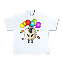 White rainbow sheep Urban Heavy Tee - Zillion Design Studio