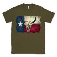 Army Green distressed tesas flag Classic Tee - BarkalooDesign