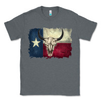 Charcoal Heather distressed tesas flag Classic Tee - BarkalooDesign