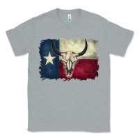 Heather Grey distressed tesas flag Classic Tee - BarkalooDesign