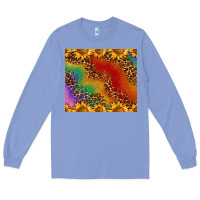 Colony Blue pride sunflower  rainbow leopard Long Sleeve Tee - AdoDesignShop