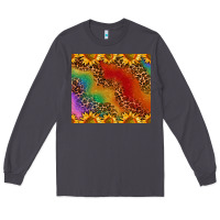 Smoke pride sunflower  rainbow leopard Long Sleeve Tee - AdoDesignShop