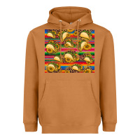 Meerkat tacos and sunflowers with serape leopard background Heavyweight Hoodie - BarkalooDesign