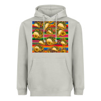 Moon Dust tacos and sunflowers with serape leopard background Heavyweight Hoodie - BarkalooDesign