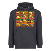 Tacos And Sunflowers With Serape Leopard Background Heavyweight Hoodie | Teevron