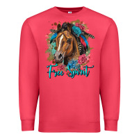 Cardinal free spirit quarter horse floral Premium Sweatshirt - LillyAllenDesigns