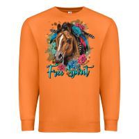 Carrot free spirit quarter horse floral Premium Sweatshirt - LillyAllenDesigns